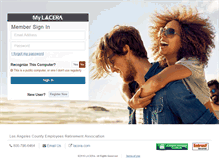 Tablet Screenshot of members.lacera.com